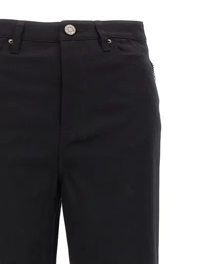 Rotate Birger Christensen Rotate Straight Jeans With Cristal Fringes
