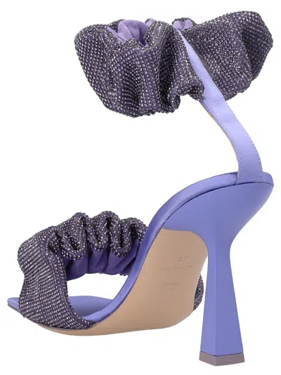 Sebastian Cher Crystal Sandals Purple