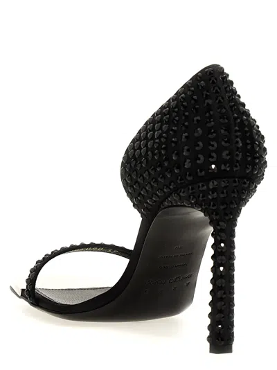 Sergio Rossi Area Dagger Square Toe Embellished Sandals