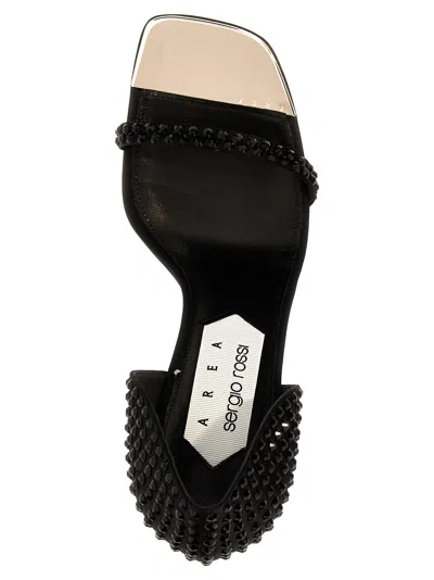 Sergio Rossi Area Dagger Square Toe Embellished Sandals