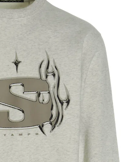 Stampd Grey Chrome Flame Sweatshirt
