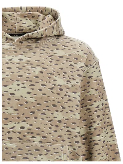 Stampd Beige Felpa Con Cappuccio Camo Leopard