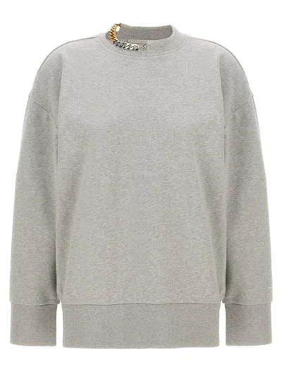 Stella Mccartney Crewneck Organic Cotton Sweatshirt With Chain.