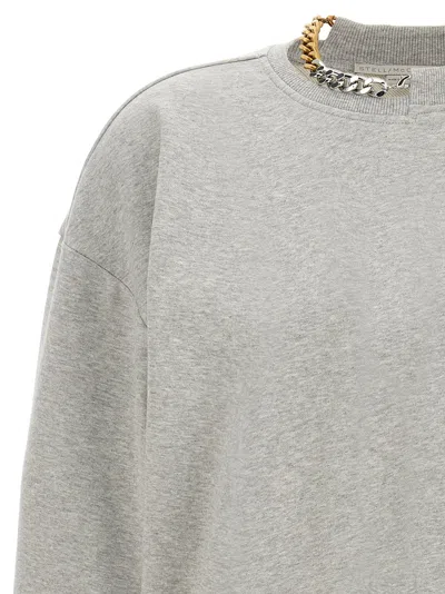 Stella Mccartney Crewneck Organic Cotton Sweatshirt With Chain.
