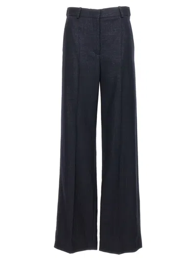 Stella Mccartney Shiny Wide Leg Trousers With Belt Loops
