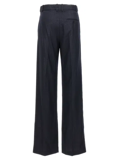 Stella Mccartney Shiny Wide Leg Trousers With Belt Loops