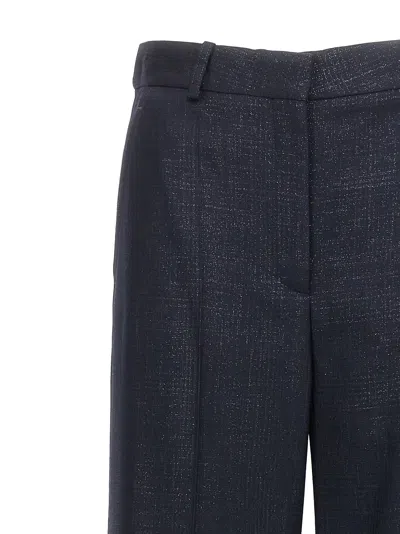 Stella Mccartney Shiny Wide Leg Trousers With Belt Loops