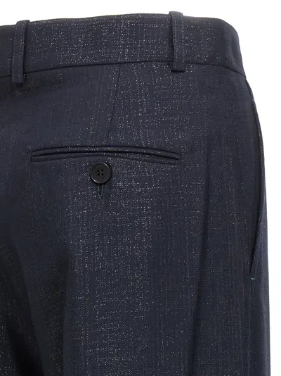 Stella Mccartney Shiny Wide Leg Trousers With Belt Loops