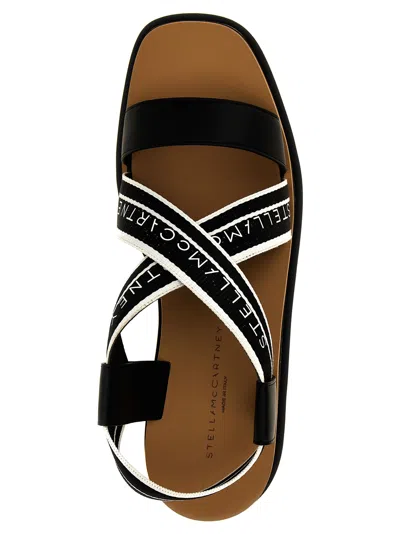 Stella Mccartney Womens Criss-cross Knit Platform Sandals