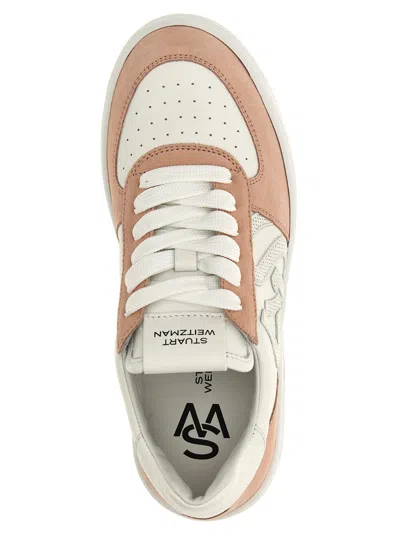 Stuart Weitzman Pink Courtside Monogram Sneakers