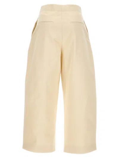 Studio Nicholson Cream Cotton Twill Dordoni Trousers In Neutral