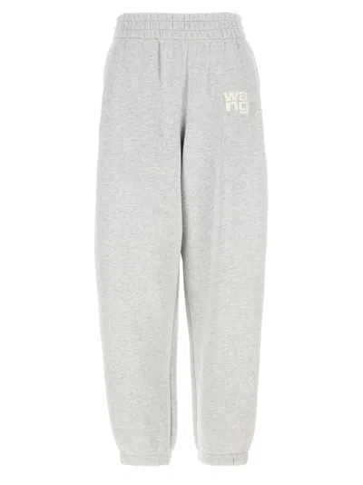 Alexander Wang T T By Alexander Wang Puff Logo Essential Terry Sweatpants