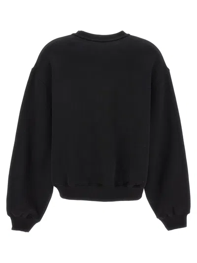 Alexander Wang T Alexanderwang.t Essential Terry Crew Sweatshirt With Puff Paint Logo