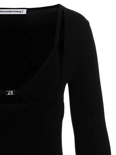 Alexander Wang T Black Twinset Hybrid Bikini Minidress