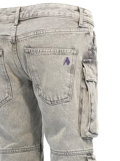 Attico 'essie' Distressed Cargo Trousers With Multiple Pockets