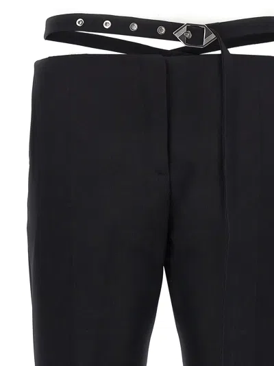 Attico Black Belt Detail Trousers