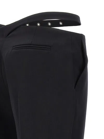 Attico Black Belt Detail Trousers