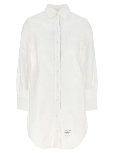 Thom Browne Short Button-down Blouse In White