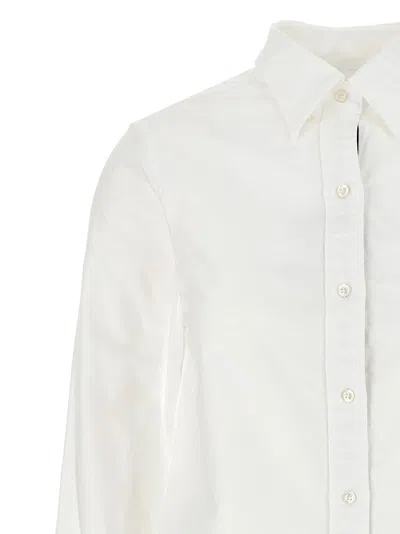 Thom Browne Short Button-down Blouse In White