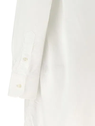 Thom Browne Short Button-down Blouse In White