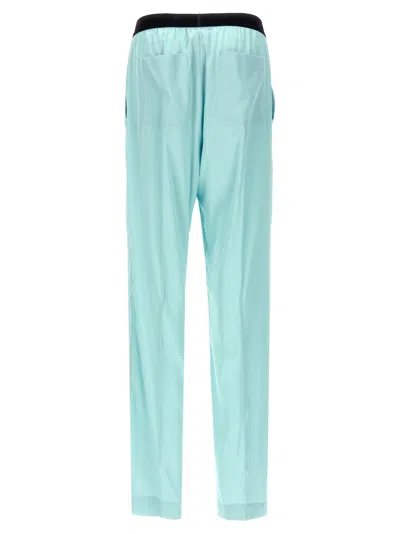 Tom Ford Jacquard-trimmed Stretch-silk Satin Wide-leg Pants