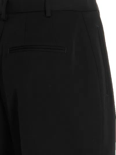 Tory Burch High Waist Wool Twill Trousers With Pleats