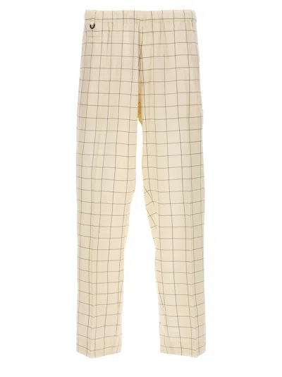 Undercover All-over Checkered Pants With Elastic Waistband