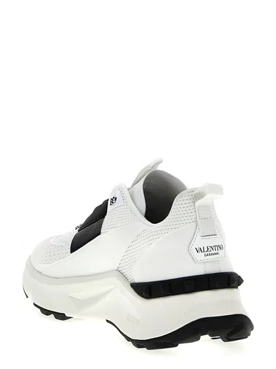 Valentino True Act Low Top Trainer In Mesh And Rubberised Fabric