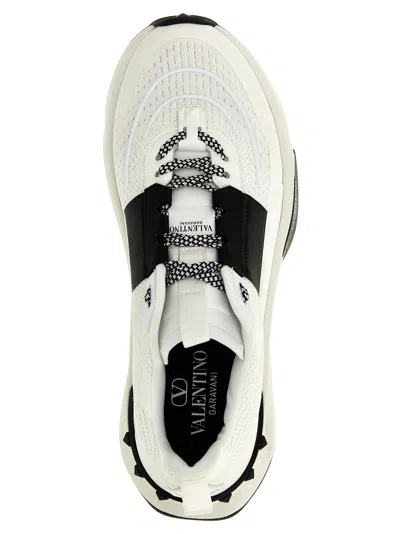 Valentino True Act Low Top Trainer In Mesh And Rubberised Fabric