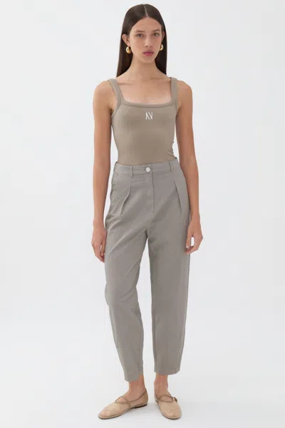 Nocturne High Waisted Pants In Grey