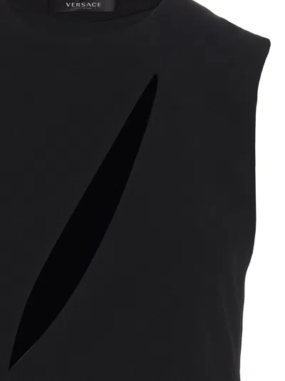 Versace Cut Out Midi Dress Skirts Black