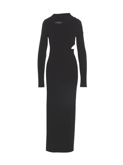 Versace Cutout Hooded Stretch-jersey Maxi Dress