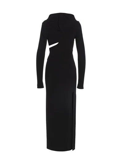 Versace Cutout Hooded Stretch-jersey Maxi Dress