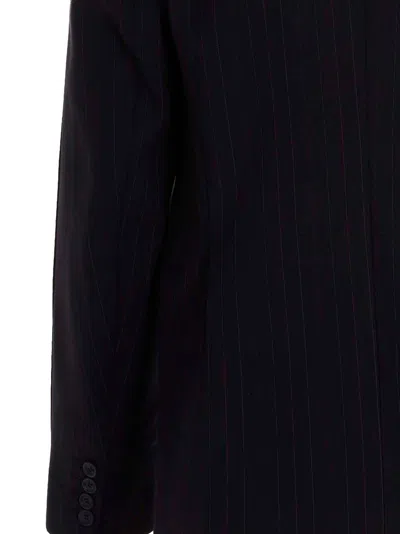 Vtmnts Double-breasted Pinstriped Blazer With Flap Pockets