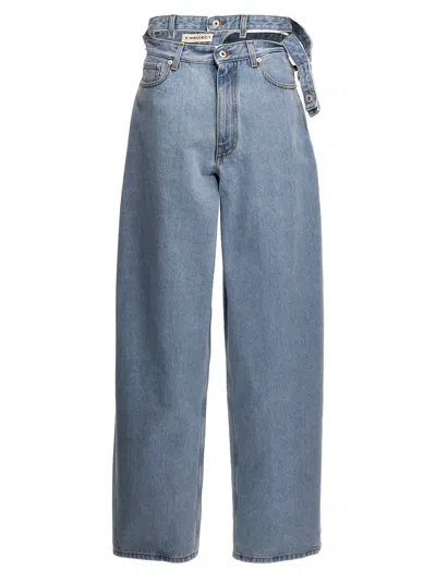 Y/project High Waist Wide Leg Jeans With Belt Loops