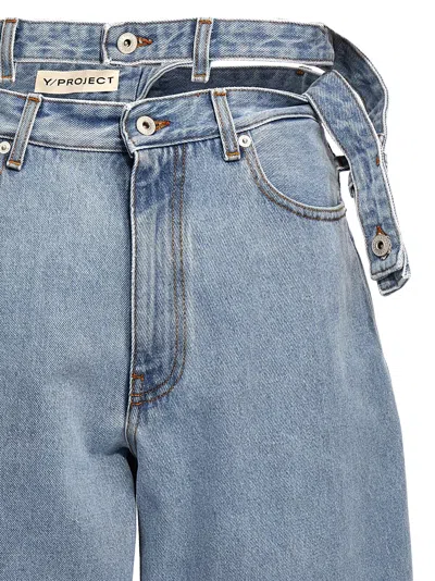 Y/project High Waist Wide Leg Jeans With Belt Loops