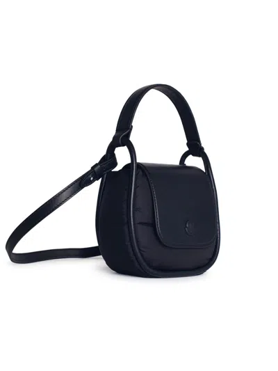 Moncler Tiarna Mini Faux Shearling Cross-body Bag In Black