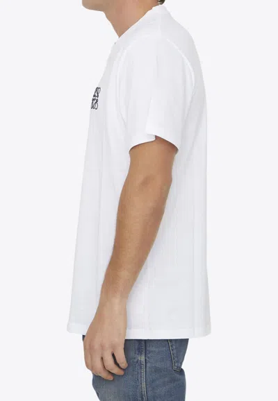 Shop Loewe Anagram Short-sleeved T-shirt In White