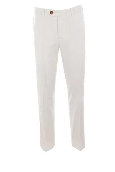 Shop Brunello Cucinelli Trousers In Snow