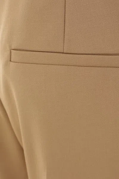 Shop Chloé Chloè Trousers In Coconut Brown