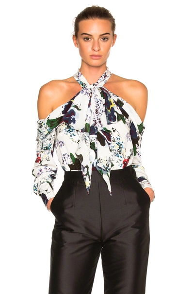 Shop Erdem Aila Top In White & Multi