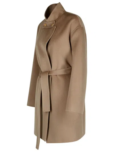 PURO TATTO PUROTATTO BROWN CASHMERE BLEND COAT 