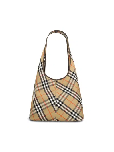 Shop Burberry Handbags In Sand