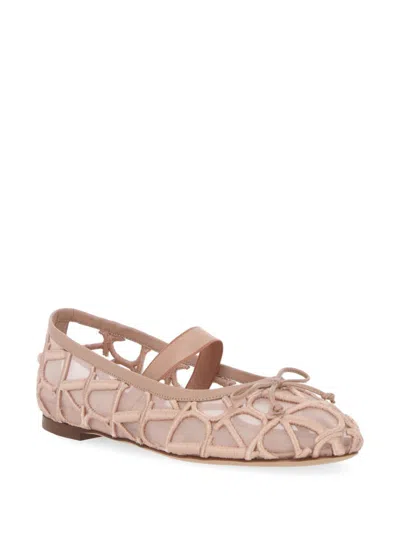 Shop Valentino Garavani Flat Shoes In Rosa Cannella