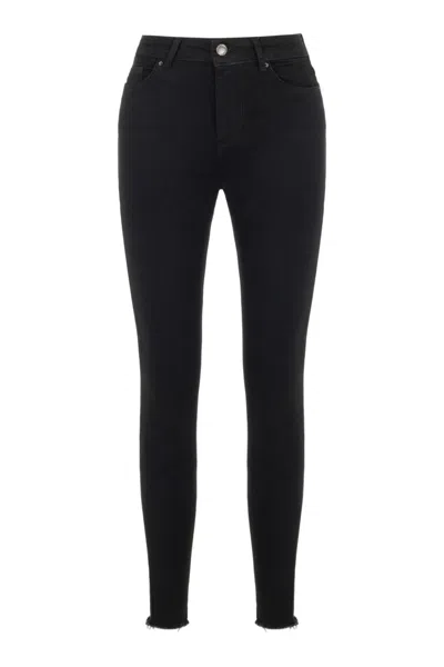 Shop Nocturne High Waist Skinny Jeans In Black