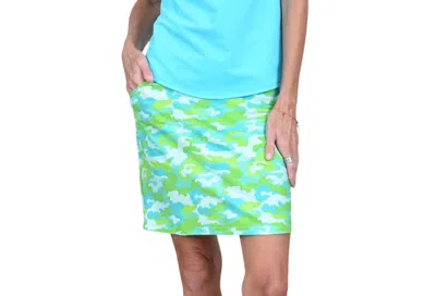 Southwind Fairway Skort In Mint Camo In Green