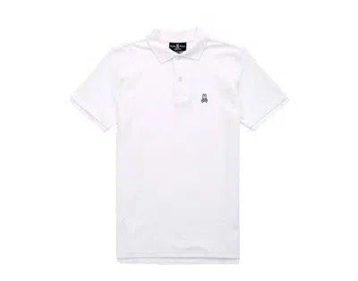 Psycho Bunny Mens Classic Poloshirt In White In White