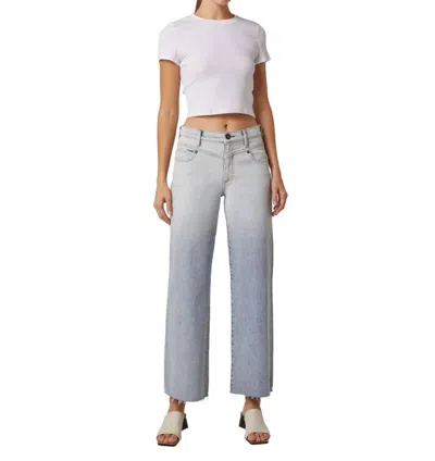 Edyson Conrad High Rise Wide Yoke Jeans In Light Camillo Wash In Multi