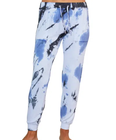 French Kyss Marble Wash Pants In Peri In Multi