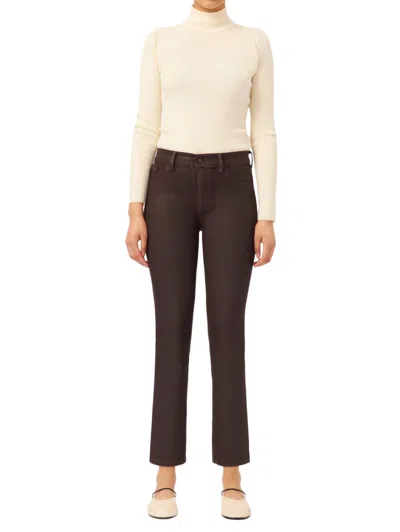 Dl1961 - Women's Mara Straight Instasculpt Ankle Jeans In Aubergine In Purple